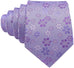 Light Purple Floral Necktie Set-LBWY788