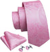 Pink Silk Necktie Set-LBWY-817