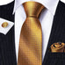 Mustard Yellow Silk Necktie Set-LBWY818